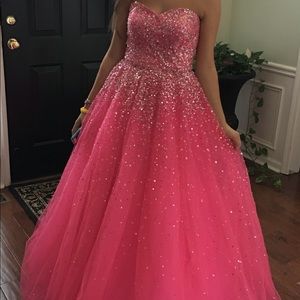 Pink Mori Lee Prom Dress (5/6)